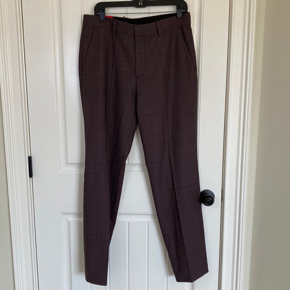 Hugo BOSS Burgundy Dress Pants